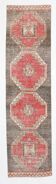 3x10 Red Brown Tribal Pattern Vintage Runner Rug, 78x305Cm