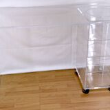 Late 20th Century Modern Transparent Lucite Desk With Adjustable Drawer Compartment