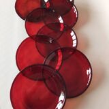 8 Arcoroc Sierra Rubis dinner plates