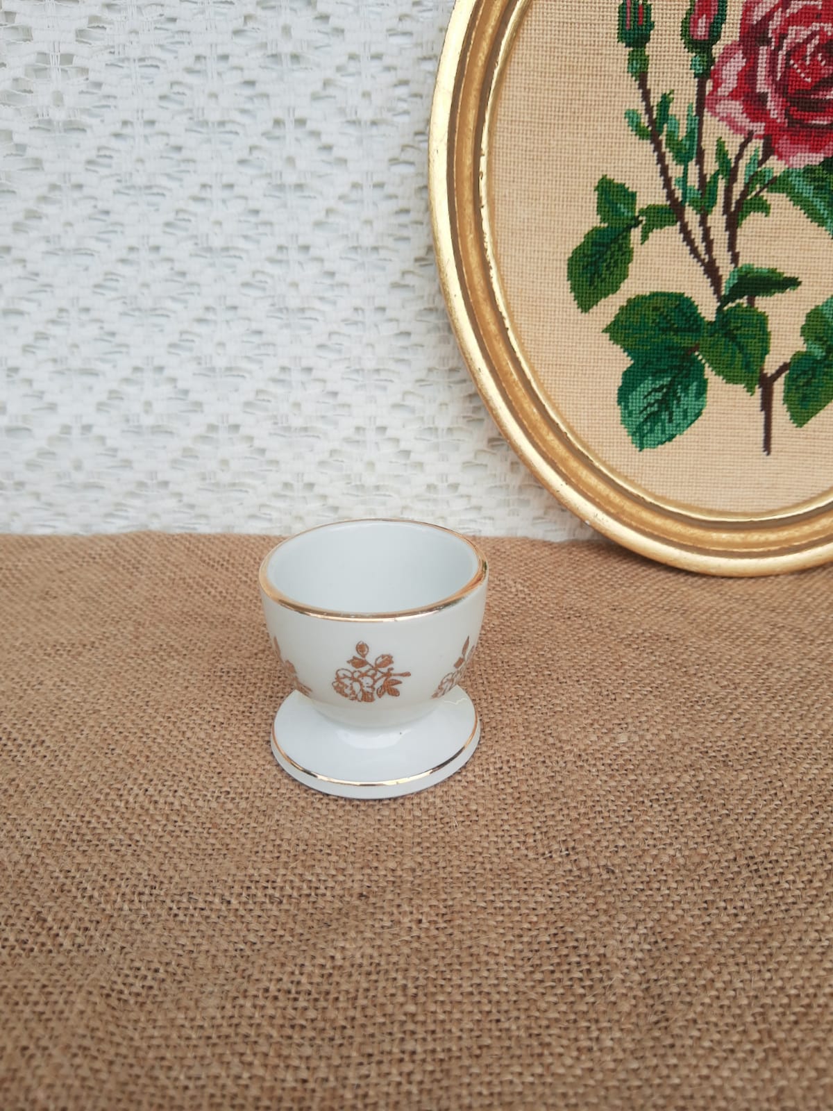 Old Berry egg cup high porcelain France vintage