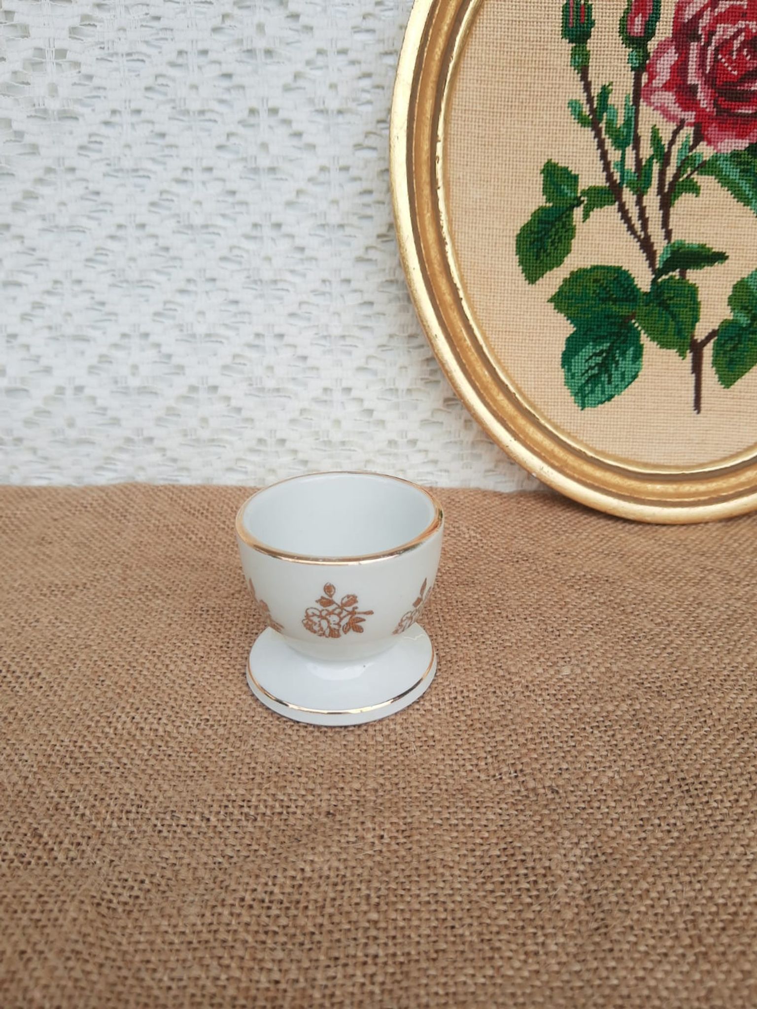 Old Berry egg cup high porcelain France vintage