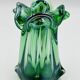 Sculptural blown glass vase from Bohemia attributed to Jan Beránek.