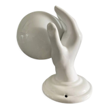 White hand ceramic wall lamp