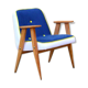 Fauteuil vintage des années 60 Chierowski bleu
