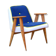 Fauteuil vintage des années 60 Chierowski bleu