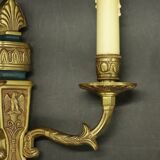 Suite de 3 appliques aux aigles style Empire - bronze