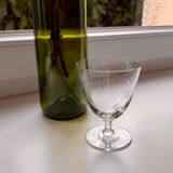 Lot of 6 engraved crystal glasses 30-40 years