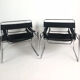 Pair of "vassily" model armchairs Marcel Breuer 1980