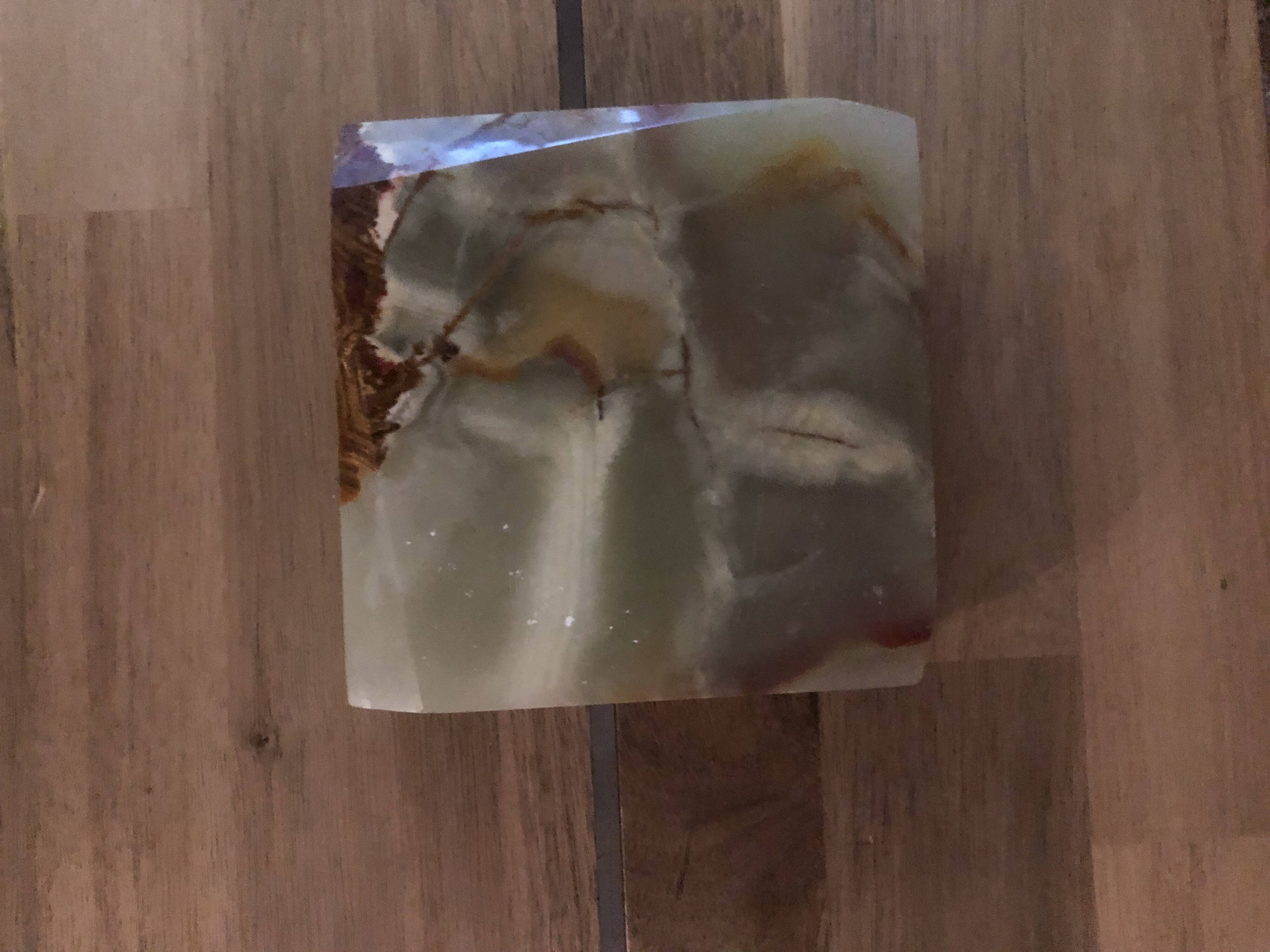 Marbled onyx ashtray