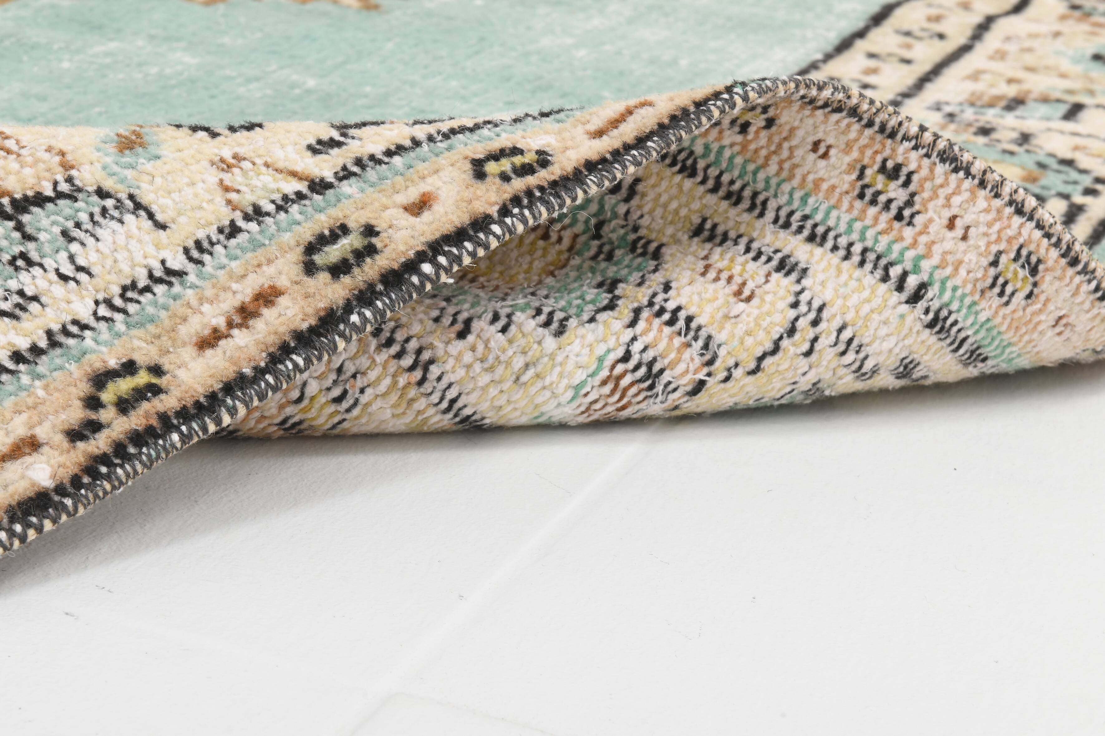 5x8 Green & Cream Oriental Vintage Rug 157x235Cm SK 24776