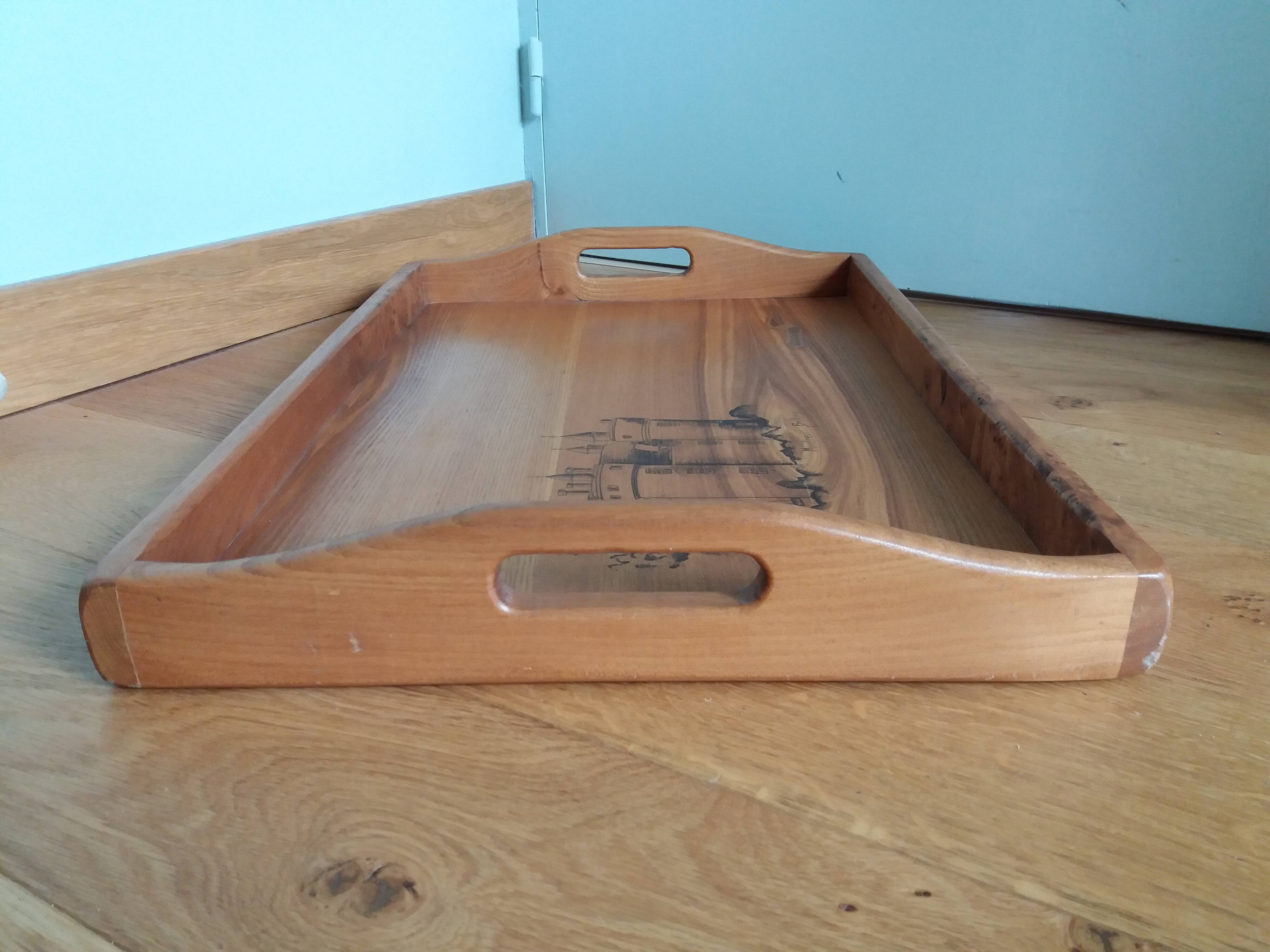 Scandinavian style wooden tray