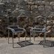 Pair of René Herbst chairs - Chrome Elastic Bands