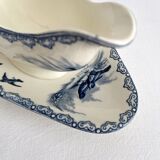 Antique ironstone sauceboat “Summer” Clairefontaine