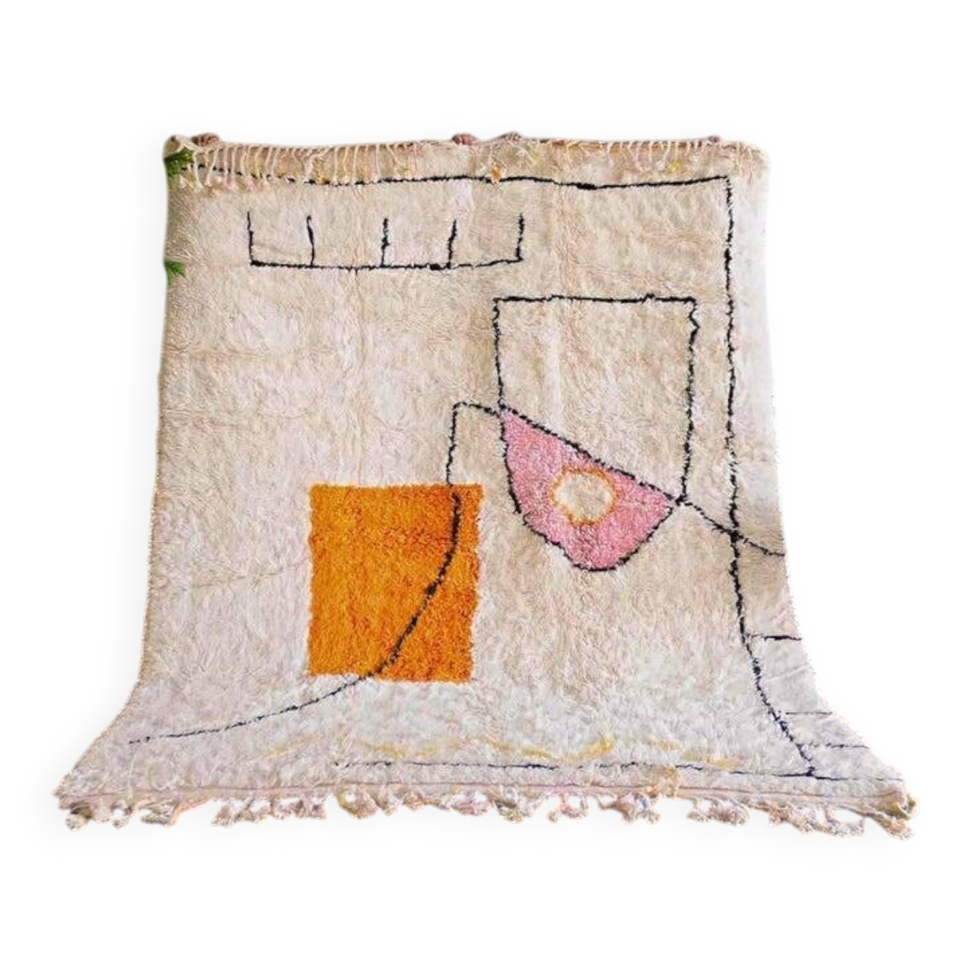 Moroccan wool rug decorated 200cm x 300cm