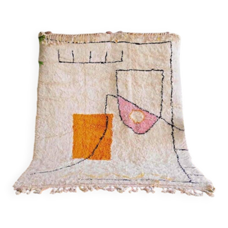 Moroccan wool rug decorated 200cm x 300cm