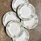 6 earthenware dessert plates from St Amand and Hamage, "Medallion" service