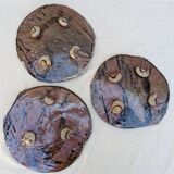 Georges Sybesma trois plats  céramique grès vers 1990/2000