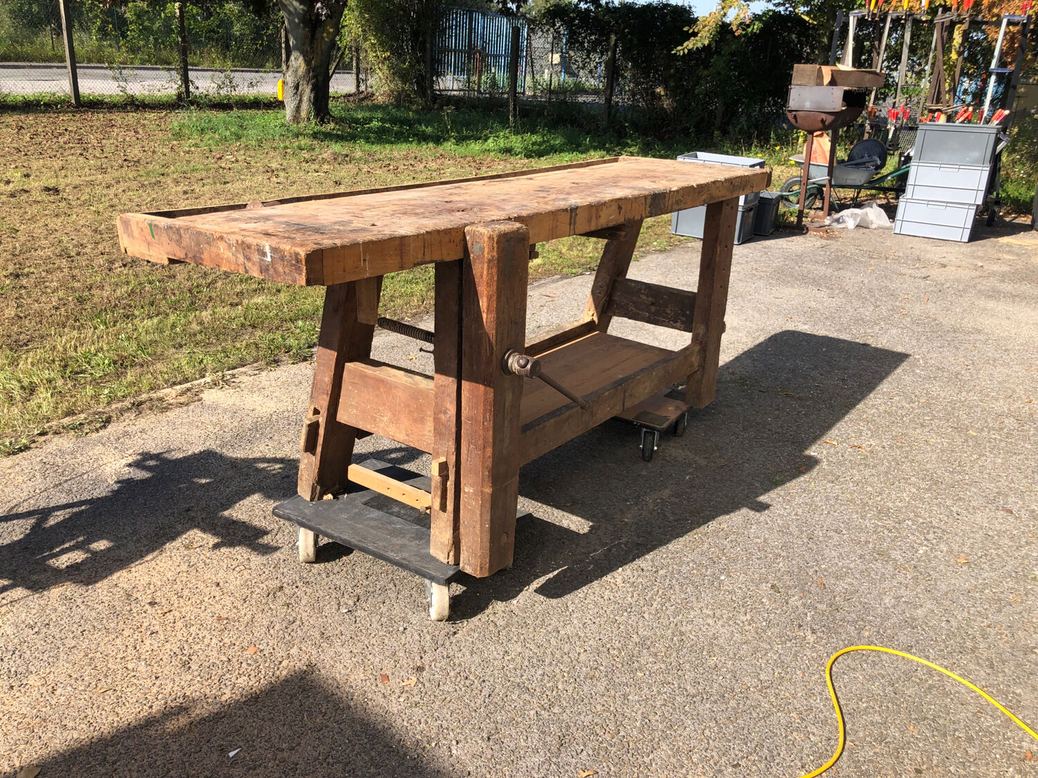 Carpenter's workbench at the beginning of the 20th century