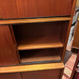 Bibliothèque empilable en teck rétro vintage du milieu du siècle