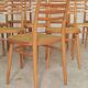 Lot de 10 chaises ton bystrice bois et cannage 1960
