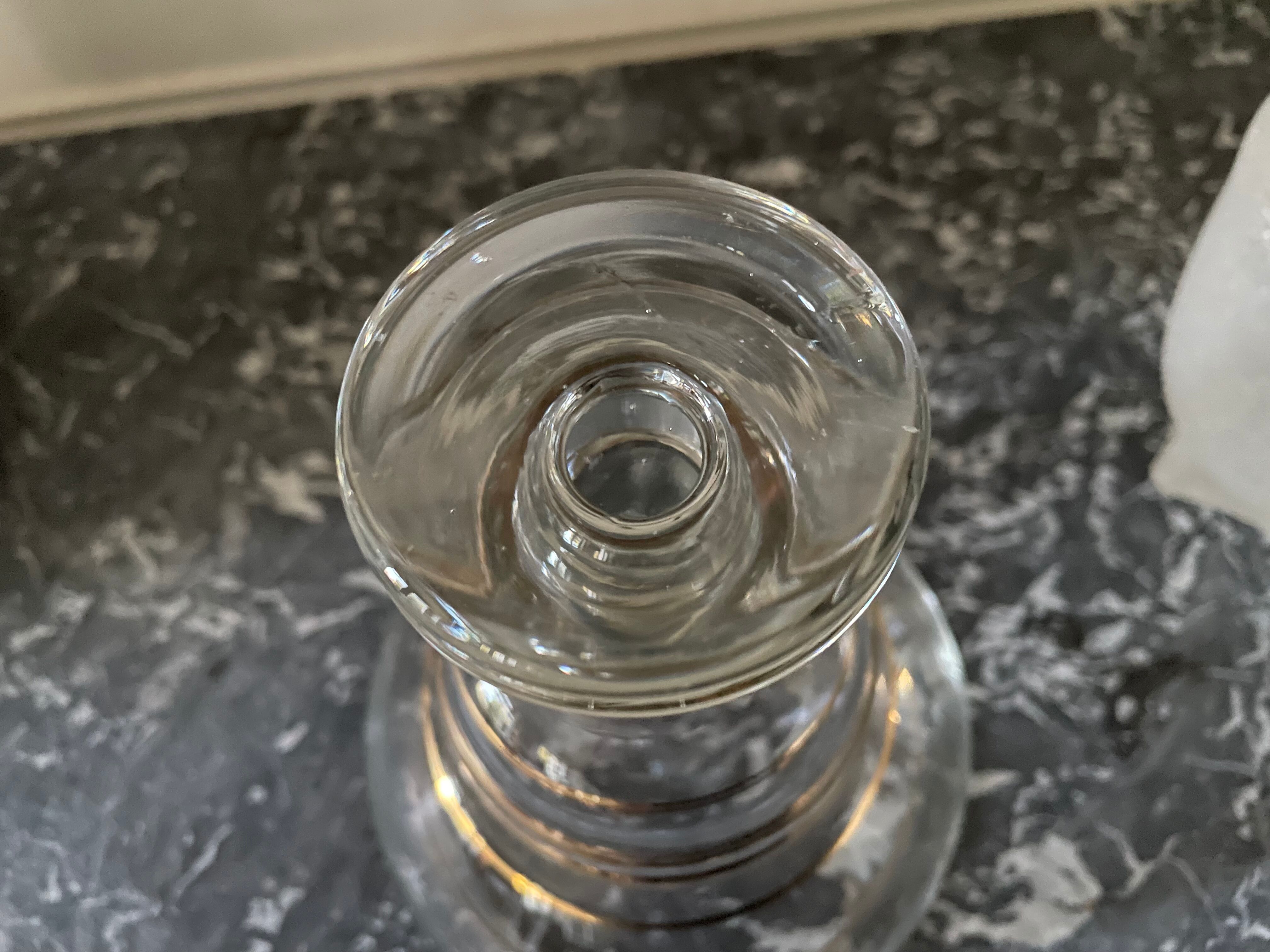 Golden glass carafons