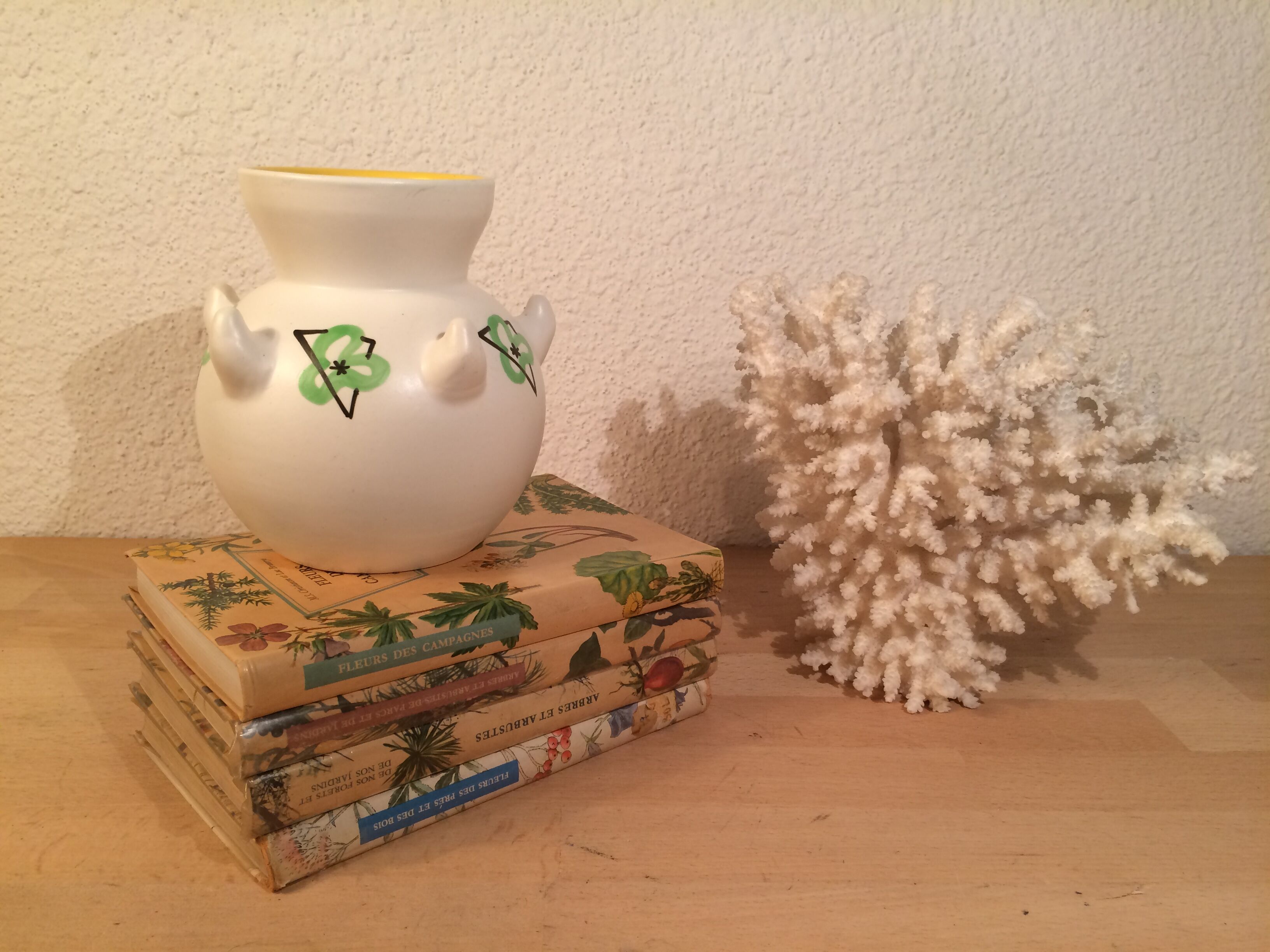 Horned vase André Baud, ceramics of Vallauris