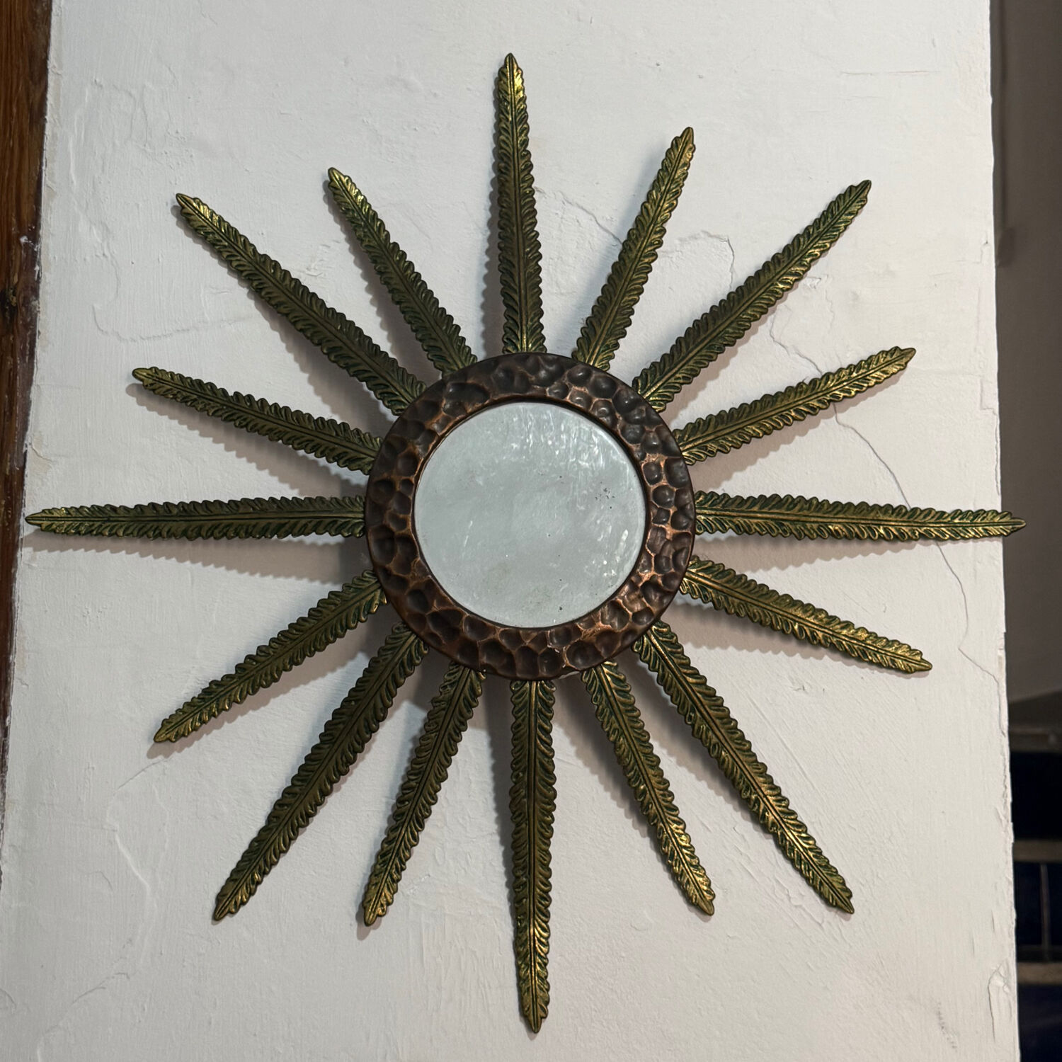 Bronze sun mirror from the 1950s France.