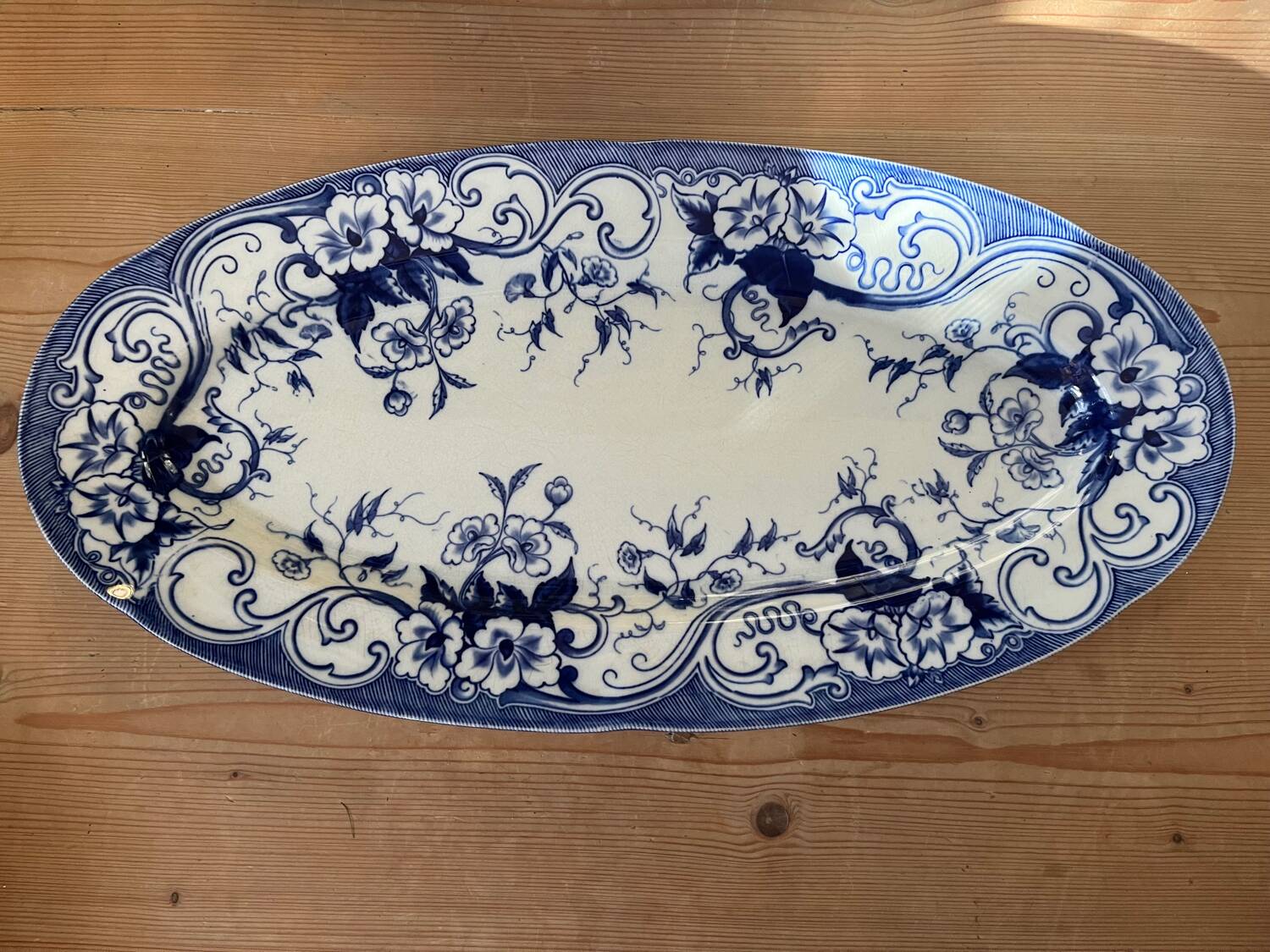 Ancien plat à poisson Creil et Montereau