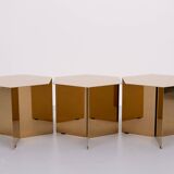 Danish brand Hay’s '' Slit '' Brass side tables set of 3
