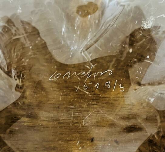 Large transparent glass dish Edvard Hald for ORREFORS