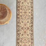 Vintage Beige Grey-Blue Runner Rug
