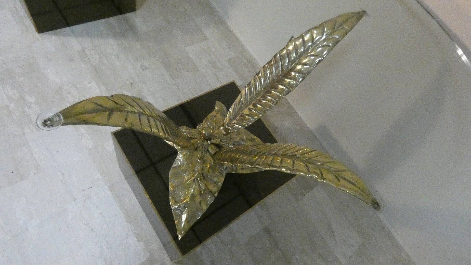 Bronze, brass and crystal table by Gianni Versace for Versace Home, Italy, 1980s.