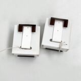 Pair of Space Age smoked wall sconces, 1970s