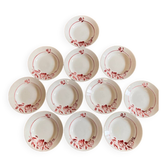 Set of 11 digoin Dandy soup plates