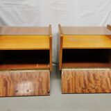 Pair of vintage bedside tables / sofa end tables from the 50s and 60s