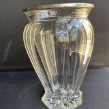 Vase in cut crystal and silver hallmark head of minerva 1st title