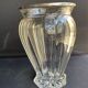 Vase in cut crystal and silver hallmark head of minerva 1st title