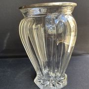 Vase in cut crystal and silver hallmark head of minerva 1st title