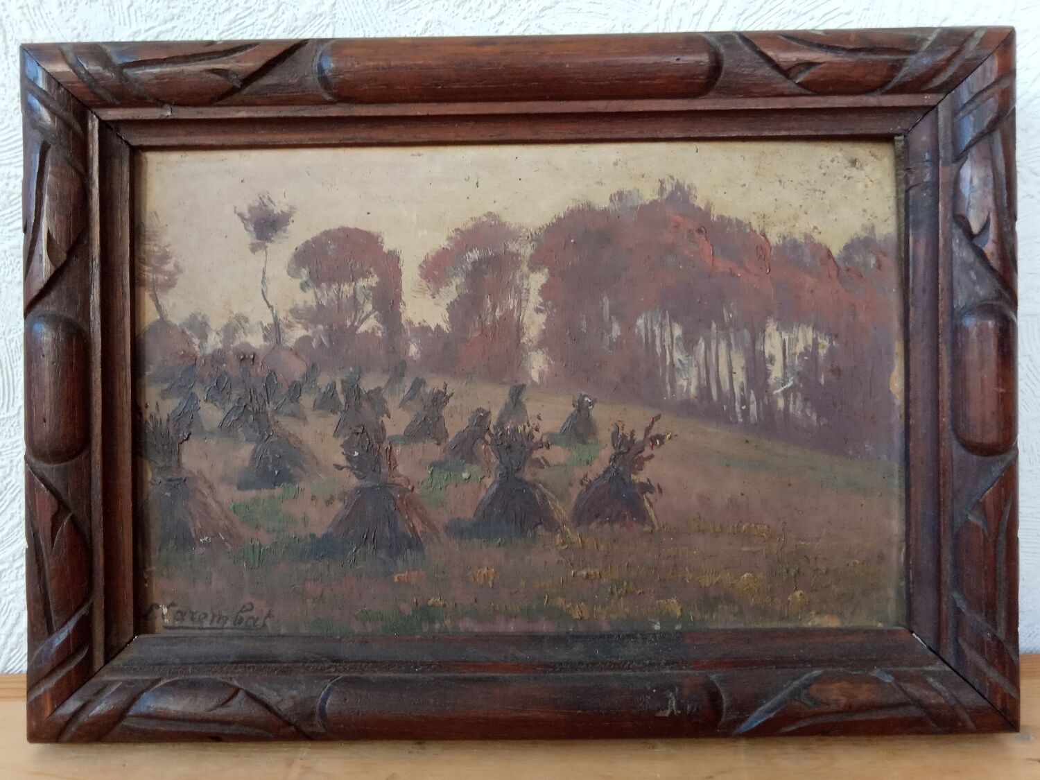Landscape, oil on cardboard, late 19th century