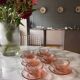 Arcoroc rose cup service 6