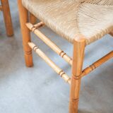 Rustic Friulian chairs with turned legs, set of 12, 1980-1990