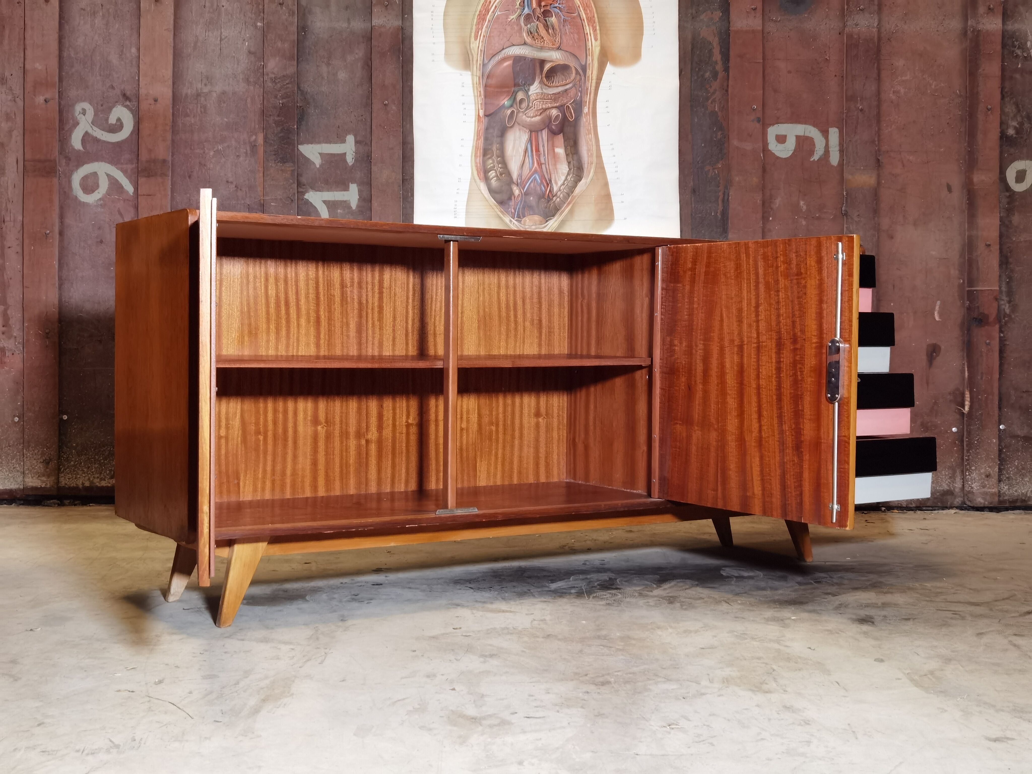 Sideboard U-460 by Jiri Jiroutek Rose and Grise