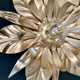 Vintage wall lamp golden leaves