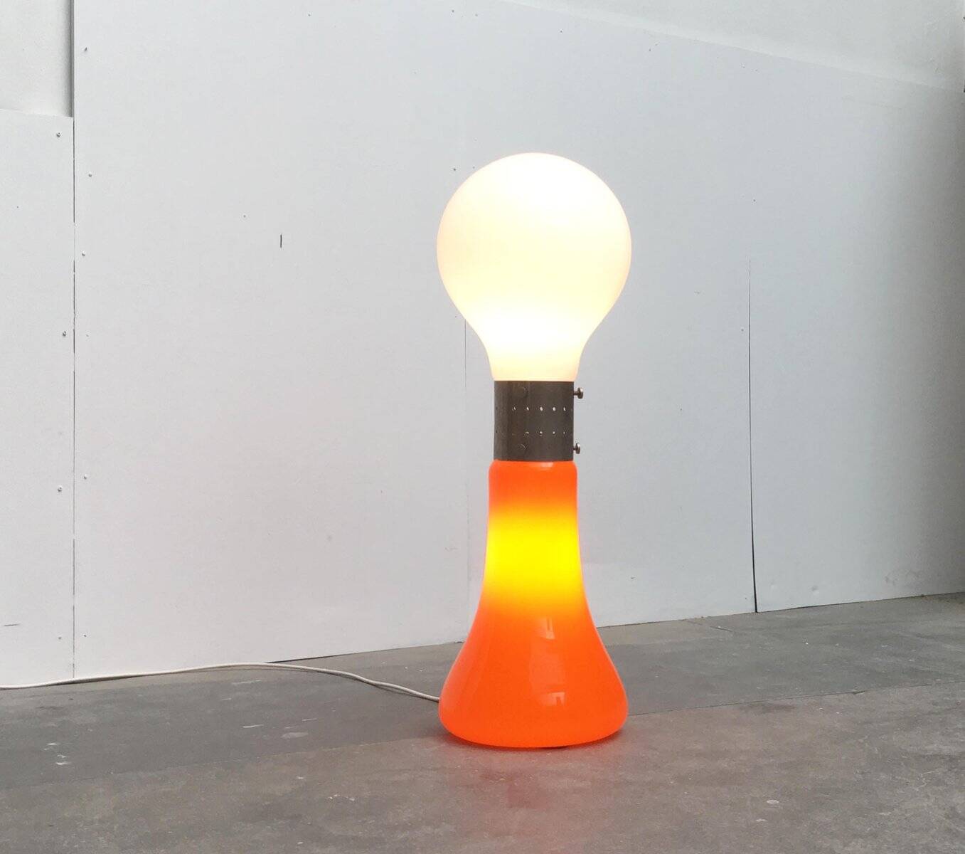 Murano Glass Floor Lamp Model Birillo Mid-Century Italian Space, 1960s