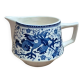 Small milk jug Boch Frères – La Louvière Dragon model – blue decoration – vintage Belgium