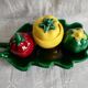 Trio salt, pepper, vintage ceramic mustard