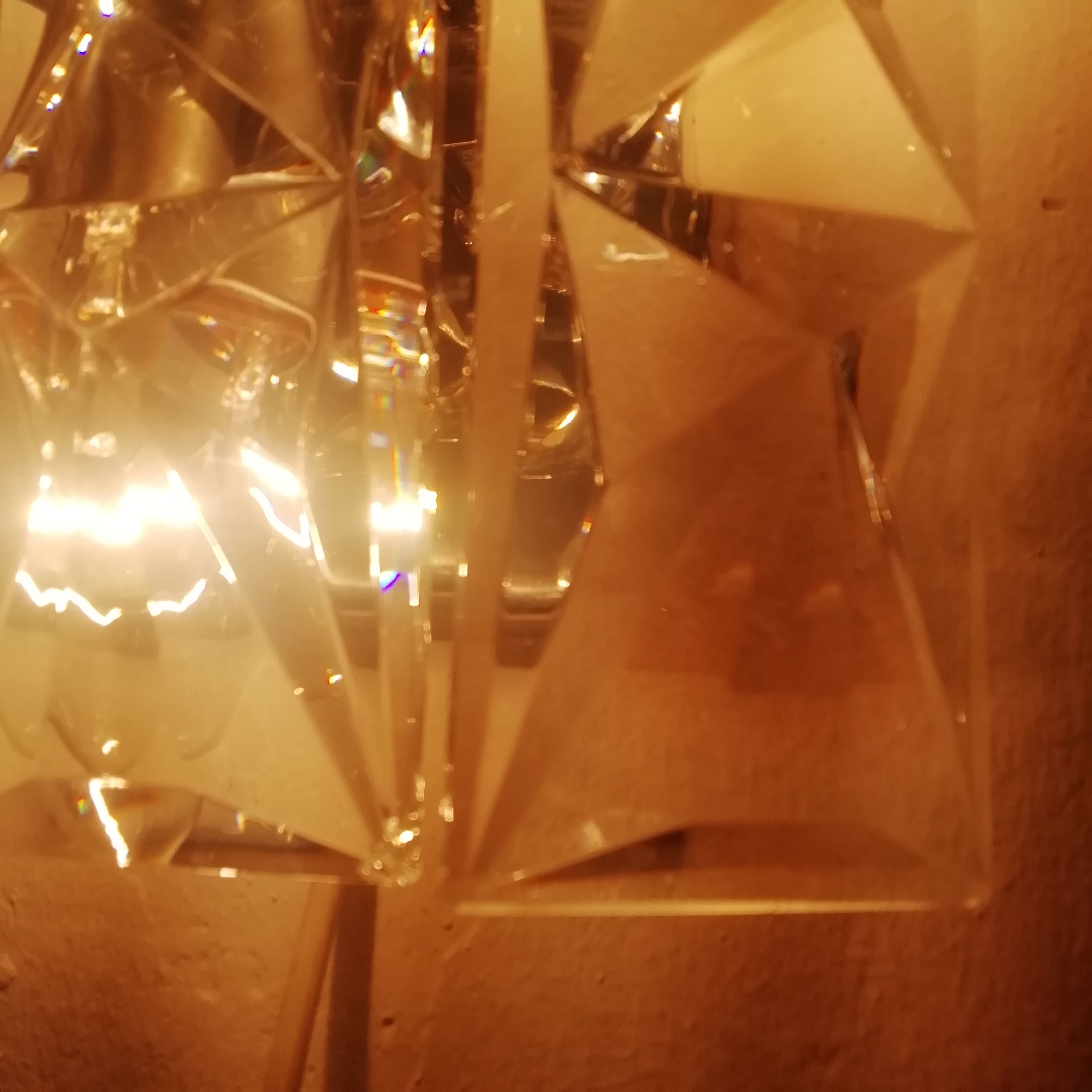 Kinkeldey glass wall lamp. 1970s