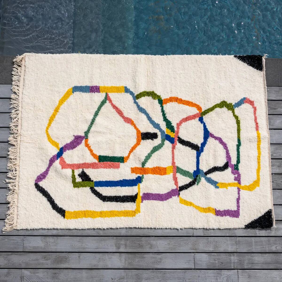 Tapis berbère Beni Ouarain - Tourbillon couleurs