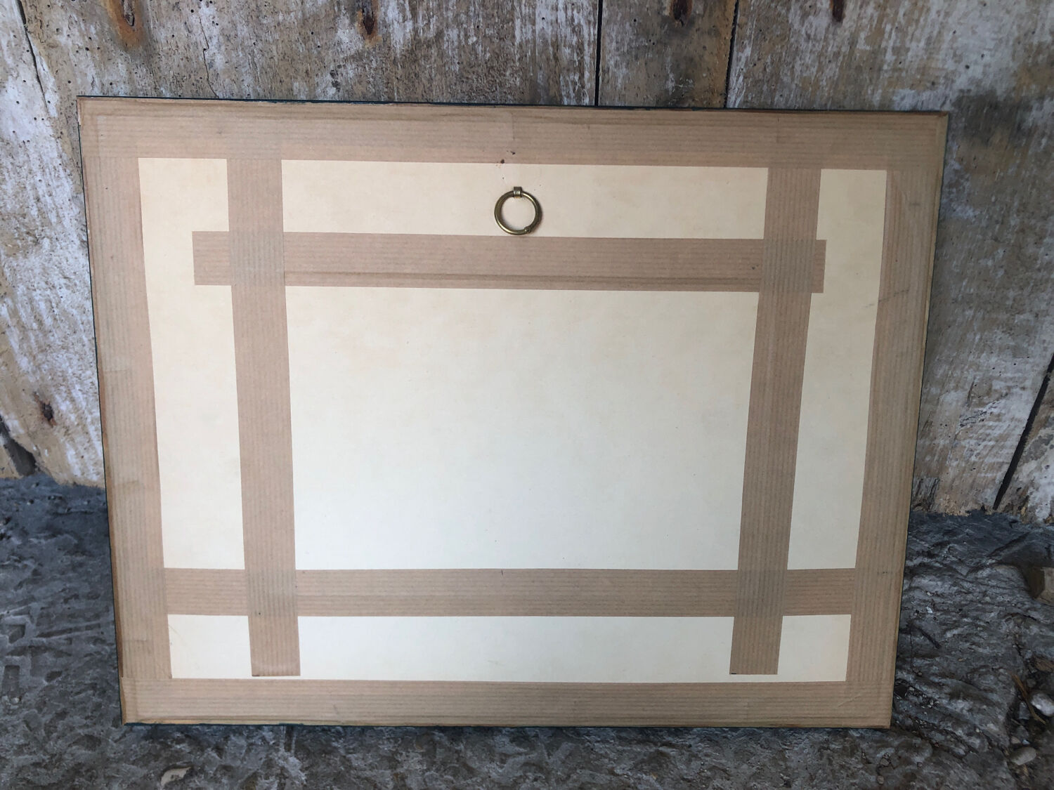 Watercolor painting nadine martinique st anne + wood frame #a224