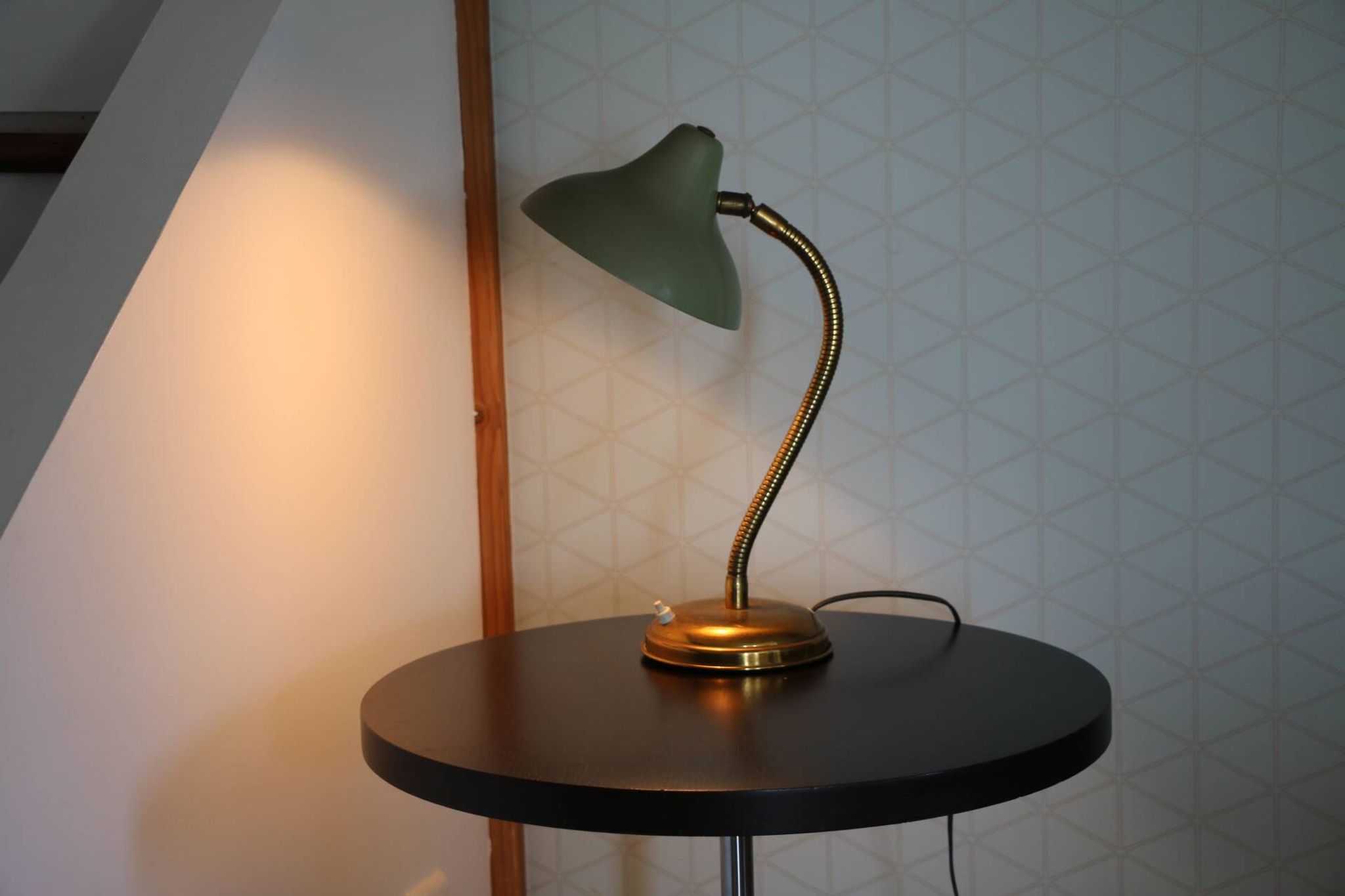 Lampe à poser laiton verte 420mm